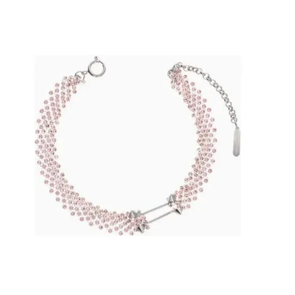 Justine Clenquet Bonnie Crystal Chain Choker Necklace in